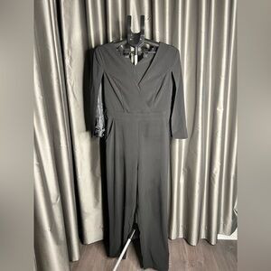 Black Jumpsuit with a Blazer Cape